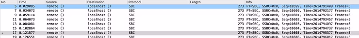 Wireshark decoding the L2CAP packets as BT A2DP, resolving to SBC