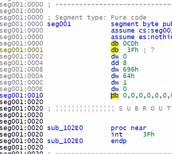 An example of an unlinked stub. Note the overlay metadata above.